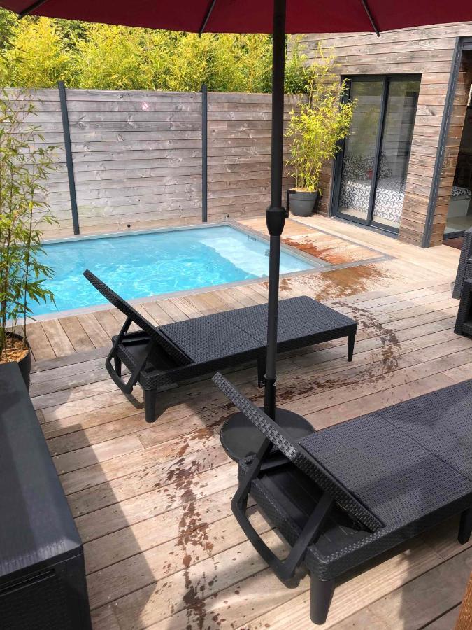 Loft Privatise Avec Spa Xxl Et Piscine Chauffee Bruz Exterior photo